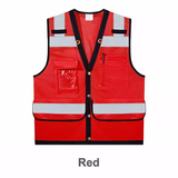 MAM-Large Pocket Advanced Reflective Safety Vest Summer Breathable Mesh Traffic Reflective Clothing