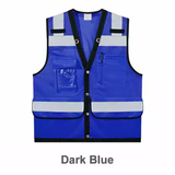 MAM-Large Pocket Advanced Reflective Safety Vest Summer Breathable Mesh Traffic Reflective Clothing
