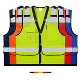 MAM-Large Pocket Advanced Reflective Safety Vest Summer Breathable Mesh Traffic Reflective Clothing