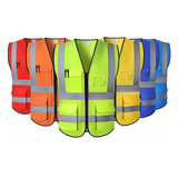 MAM Hi Vis Multi-Pocket Zip-Up Safety Vest