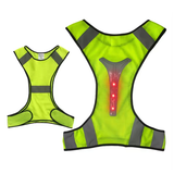 MAM-New Ultra-thin Breathable Outdoor Sports Vest LED Light Running Reflective Safety Vest