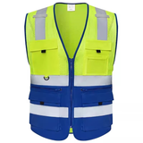 MAM-Large Pocket Advanced Reflective Safety Vest Summer Breathable Mesh Traffic Reflective Clothing