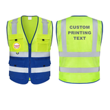 MAM-Large Pocket Advanced Reflective Safety Vest Summer Breathable Mesh Traffic Reflective Clothing