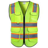 MAM Hi Vis Multi-Pocket Zip-Up Safety Vest