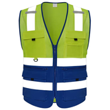 MAM-Large Pocket Advanced Reflective Safety Vest Summer Breathable Mesh Traffic Reflective Clothing