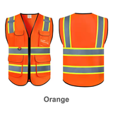 MAM Hi Vis Multi-Pocket Zip-Up Safety Vest
