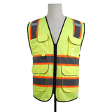 MAM Hi Vis Multi-Pocket Zip-Up Safety Vest