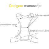 MAM-New Ultra-thin Breathable Outdoor Sports Vest LED Light Running Reflective Safety Vest